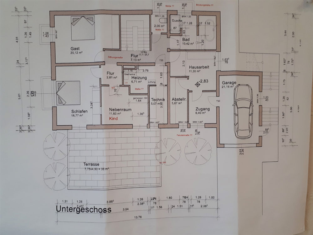 Plan Untergeschoss